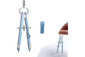 HALIT 1Pcs Professional Compass Maths, Precision Compass Drawing for Kids and Adults, Metal Maths Compass Geometry Sets for Drafting Student School Woodworking Workshop Engineer