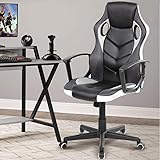 BAKAJI Poltrona Presidenziale Ergonomica Sedia Gaming Racing da Scrivana in Eco Pelle Arredo Ufficio Casa Cameretta Sala Riun