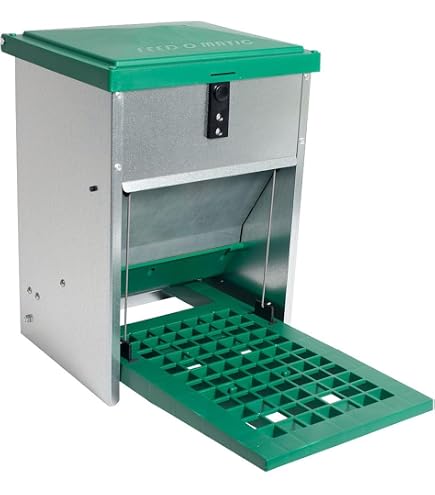 Mangeoire Automatique UniEgg Feeder 12 Kg (vert) - Pour Poules Et Volailles, Kit Suspension Et Pieds Inclus, Anti-gaspillage