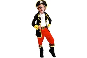 SELORE Déguisement Pirates Carnaval Garcon 3-12 Ans Costume Vêtements Halloween Enfant Cosplay