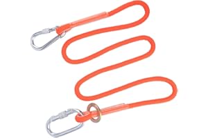 Ejoyous Aerial Work Safety Belt Rope, 1.6M Fall Arrest Harness Belt Kit Outdoor Construction Insurance Lanyard with Small Buckle