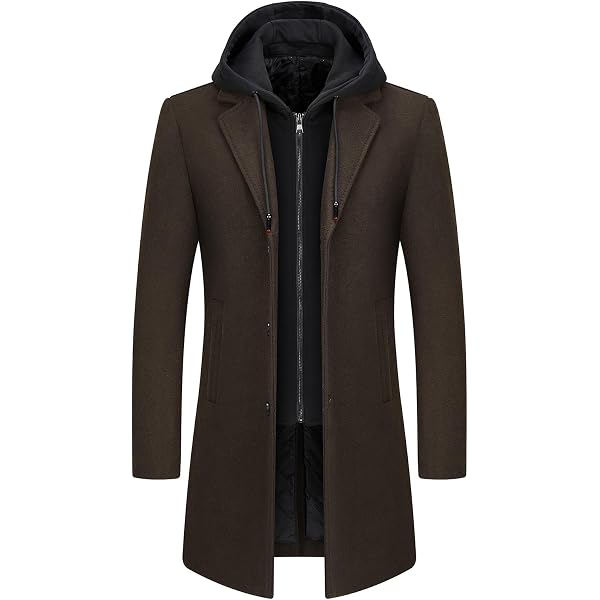 Manteau Vintage En Cachemire Mélangé Pour Homme - Taille 50, Noir, Occasion Très Bon état