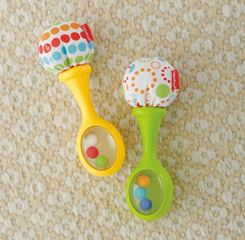 Mattel BLT33 – Fisher-Price Babys Rumba-Rasseln mit Stoffenden - 8