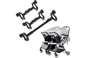 BAZARGAME Cochecito de conexión 3 carritos gemelos, doble paraguas, conexiones dobles para carrito, conectores universales