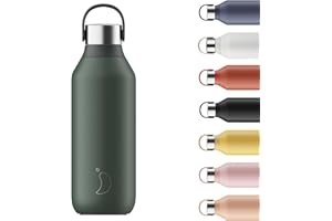 Chilly's Bottle Serie 2 - Botellas térmicas de Acero Inoxidable con gollete Suave y asa - Pine Green, 500ml