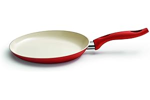 RIESS Kelomat, 3530-367, patelnia do pieczenia CeraMic indukcja 25, patelnia do naleśników, średnica 25 cm, powłoka ceramiczna, czerwona
