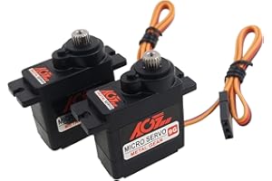 AGFRC 2PCS Micro 9g Servo Servo Motor Kit - Digital 11g Metal Gear Mini Servo for RC Helicopter Airplane Boat Controls, Control Angle 180°
