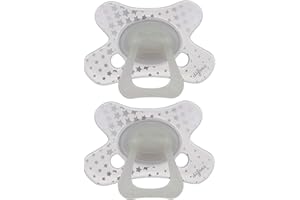 Difrax Tétine 18 Mois et Plus – Sucette Naissance avec Tétine Silicone – 20+ - Facile à Accepter - un Apport Optimal d'Air – Tutute Bébé 18-36 Mois – Phosphorescente – 2 Unité (Lot de 1)