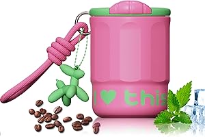 FYting Termo Cafe,Vaso Termico,Taza de Café Aislada, Cubiertas de Revestimiento Cerámico Interior de Acero Inoxidable,Taza de Viaje de Café a Prueba de Fugas Regalo de Cumpleaños(Rosa)