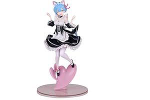 ACFIGURE Rem and Ram Estatuas de anime, figura de anime de varios tamaños, modelo de PVC, colección de escritorio, adorno de decoración de regalo (22 cm, Rem)