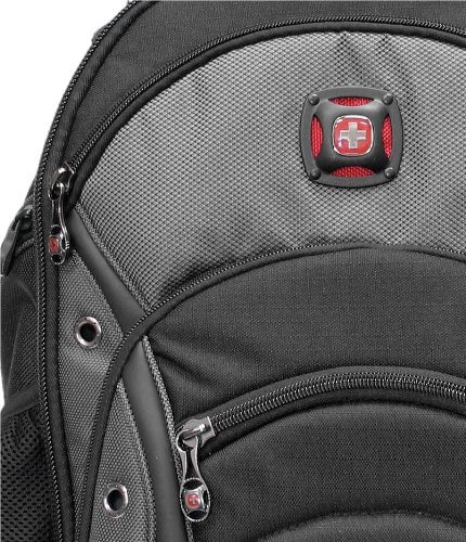 Freecom Wenger 600635 Synergy 16  Laptop-Rucksack  gepolsterte Laptopfach mit iPad Tablet eReader Tasche in schwarz grau  26 Liter 