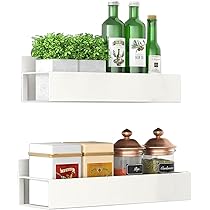 Magnetisch kruidenrek voor koelkast, AUFWORLD 3 Pack magnetische plank, beweegbare magnetische koelkast organisator met 8-haaks rek, kruiden organisator voor keuken organisatie en opslag (Zwart-3