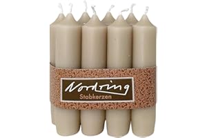 Nordring 8 Stück Stabkerzen sand 2,2 x 11 cm hoch