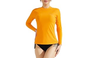 SURFEASY Camiseta de natación para Mujer, de Secado rápido, de Manga Larga, protección Solar, Surf Rashguard