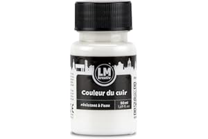 LM-Kreativ Teinture pour Cuir Blanche 50 ml de Qualité Supérieure pour l'Entretien et la Réparation, Idéale pour les Baskets, Chaussures et Sacs