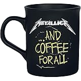 Metallica And Coffee For All Unisexe Mug noir mat, Céramique, 0,3 L
