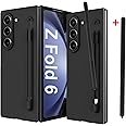 KASTWAVE Case for Galaxy Z Fold 6 with S Pen Holder, Replacement Slim S Pen Included, Shockproof Phone Cover Built-in Stylus Slot Lightweight & Slim fit for Galaxy Z Fold6 (Black)