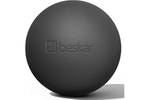 BESKAR Balles de Massage en Lacrosse pour le Relâchement Myofascial, la Thérapie des Points Gâchettes et la Thérapie par le Yoga, Balle de Massage des Pieds pour Soulager la Fasciite Plantaire Noir