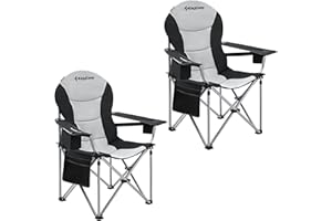 ‎KINGCAMP KingCamp Campingstuhl mit Verstellbarer Rückenlehne und Kühltasche bis 160 kg belastbar