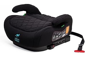 Urban Kanga Wombat Rehausseur Voiture Enfant Isofix 125-150 cm Group 3 (Noir matelassé)