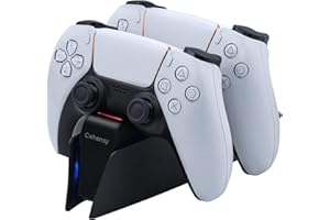 CEHENSY Dual Controller Charger Station with Fast Charging Cable,Charging Stand with LED Indicator for PS5,Dualsense Wireless Controllers,PlayStation,Charging Dock Replacement for DualSense Charging Station