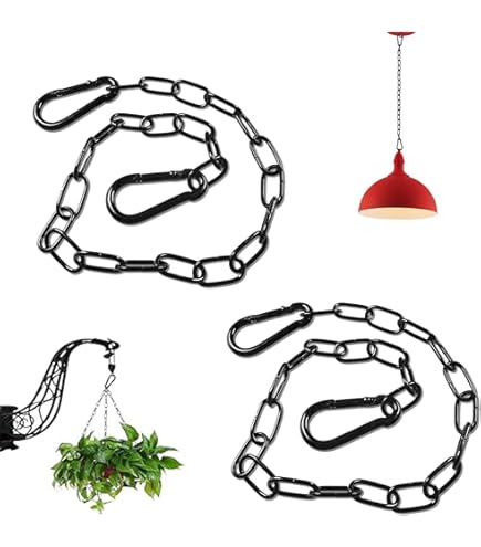 Lucchetto A Catena Per Cancello - 57cm Acciaio, Moschettoni, Nero - Foto 3