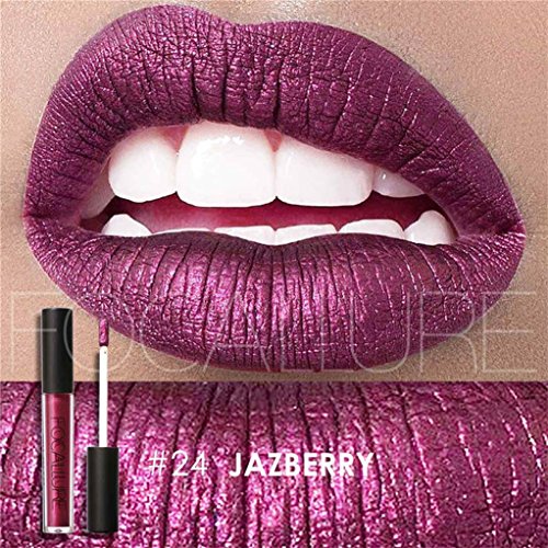 Lipstick Vovotrade FOCALLURE Neue Mode Lippenstift Kosmetik Frauen Sexy Lippen Metallic Lip Gloss_B - 2