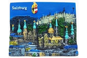 MUYU Magnet Salzburg, calamita per Frigorifero, Souvenir da Viaggio, Idea Regalo per la casa e la Cucina