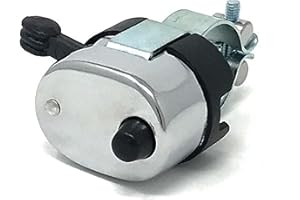 ALCHEMY PARTS Motorbike Horn & High Low Switch for 1" 25mm Handlebars - Custom Lucas Replica