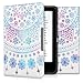 Produktbild kwmobile Flip Hülle für > Tolino Vision 1 / 2 / 3 / 4 HD < mit Arktische Schneeflocke Design - Aufklappbare Tasche Kunstleder in Blau Pink Weiß