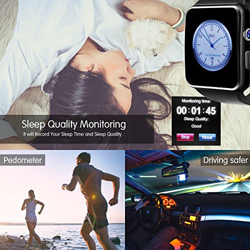 Smartwatch-Android-DeYoun-Bluetooth-Smart-Watch-Handy-Uhr-mit-Kamera-SIM-Karten-Einschub-Sport-Uhr-mit-Schrittzhler-Romte-Capture-Schlaftracker-fr-Android-Samsung-Galaxy-S8HTCSONYLGHuawei