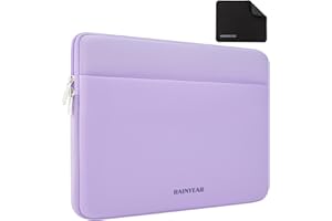 RAINYEAR MAKE LIFE EASIER RAINYEAR Funda para portátil de 14 Pulgadas para Lenovo Thinkpad IdeaPad de 14 Pulgadas, MacBook Air 15,3 2025 2024 2023 M4 M3 M2, HP DELL Acer Chromebook de 14 Pulgadas, Mac Pro 15, Púrpura