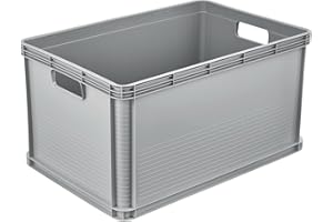 keeeper Boîte de Transport, Empilable, en Polypropylène, 64 L, Robert, Nordic Grey