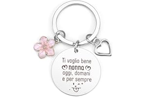 Gishnia Regalo Nonna,Portachiavi Nonna,Nonna Idee Regalo per Nonna Compleanno da Nipoti Nipote Regali Festa dei Nonni Idee Regalo Nonna Natale san Valentino Regali Nonna Utili Regalo Pensione Nonna