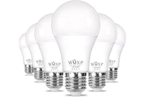 WAXP E27 Screw LED Light Bulb Warm White 60W Equivalent, 900 Lumen ES GLS LED Bulbs, 9W Large Screw in Light Bulb, 3000K, Flicker Free Non-dimmable, Pack of 6