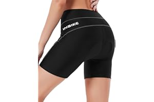 INBIKE Culotte Ciclismo Mujer Pantalon Corto Ciclismo Mujer Bicicleta MTB para Verano con Badana Almohadilla Espuma De Alta Densidad con Memoria