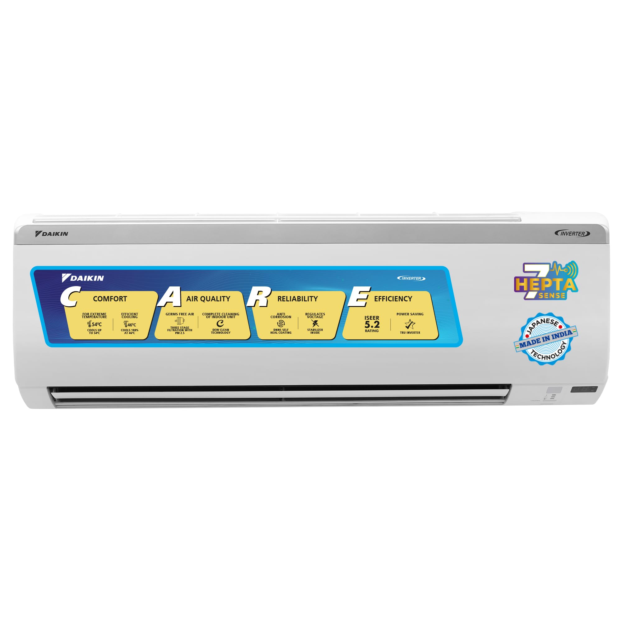 Daikin 1.5 Ton 5 Star Inverter Split AC (Copper, PM 2.5 Filter, 2024 Model, MTKM50U, White)