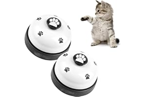 KAIAIWLUO Cloche De Dressage Animaux De Compagnie,2 pièces Cloches d'entrainement Animal Chien Clochettes Chiot Entraîneur Clochettes de Dressage pour Chiens et Chats