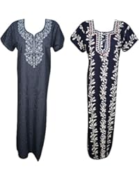 Indiatrendzs Women's cotton Nighty Printed Summer Sleepwear 2 Pcs set (Chest 42)