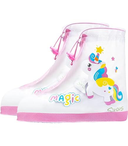 Couvre-Chaussures Imperméables Pour Enfants Dinosaures - Surchaussures De Pluie Réutilisables Antidérapantes Garçons Filles