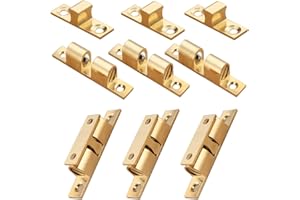 CEEYSEE 6 Stück Doppel Kugelschnäpper 50mm Messing Türschapper Möbelschnäpper mit Schrauben für Schränke, Bücherregale, Schranktüren (50mm/DQMK)