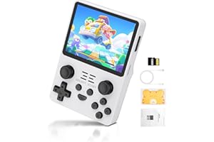 LIDOUYA POWKDDY RGB20S Console Portatile Gaming, schermo IPS da 3.5 pollici Sistema Linux open source, Retrogaming Console, 128G, Bianco