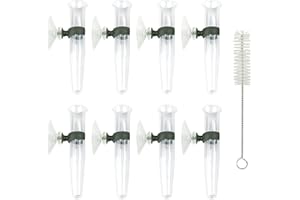 HOMSYWAY 8 contenitori per acqua per fiori, fiale in plastica trasparente, con ventosa, per fioristi, composizioni floreali, accessori nutrizionali, conservazione dell'acqua, conservazione di fiori freschi