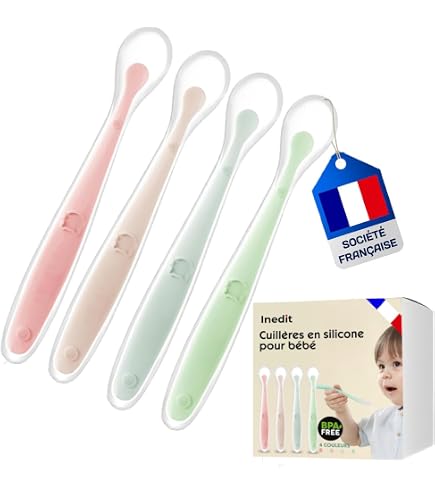 Cuillère Bébé NUK En Silicone Doux - Sans BPA, Pour Début De Diversification Alimentaire (Dès 4 Mois)