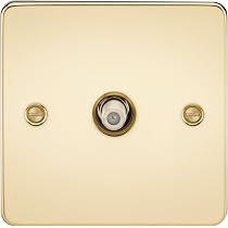 Knightsbridge Steckdose Antik Messing, Quadratisch, 2-fach Mit Schwarzem Einsatz – Stylisch & Sicher
