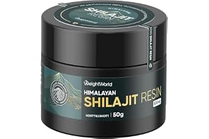 Shilajit Resin 50g - 800mg Himalayan Shilajit Resin med Ashwagandha, Gurkmeja, Black Musli Extract - Rik på fulvinsyra (88%)