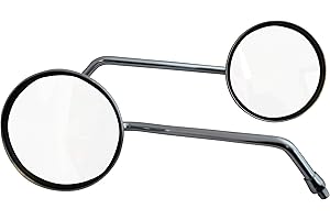 ALCHEMY PARTS Rétroviseurs Moto Chromé 10mm Pas de Vis Normal pour Retro Roadster ou Scooter | Paire…