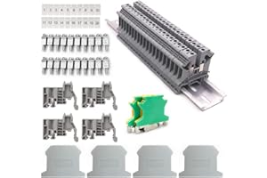 DAJASD Kit de Bornier Universel, Kit de Borniers de Rail DIN, Borniers sur Rail DIN, pour lautomatisation de production, la transformation de circuit
