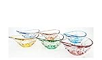 Set 6 coppette gelato Jazz monocolore in Vetro dipinti a mano Murano Style Venezia