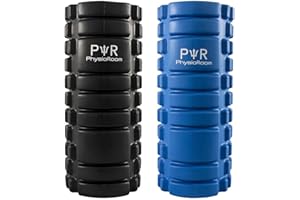 PhysioRoom Textured Trigger Point Foam Roller | Targeted Deep Tissue & Myofascial Massages for Rehab & Recovery | Self Massage Roller Fitness Equipment, Pilates & Yoga, Home Gym Use (Blue or Black)